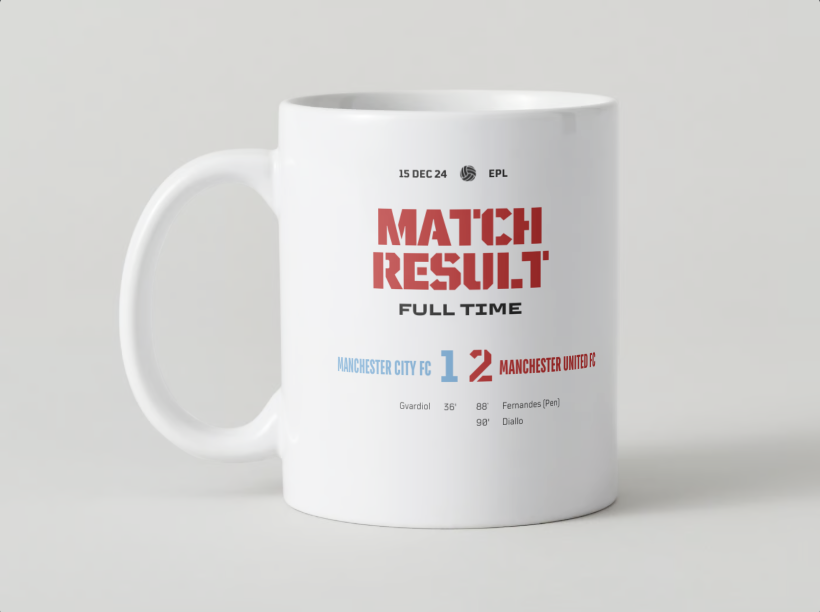 Manchester City 1 - 2 Manchester United, Fernandes, Diallo, 15 December 2024, Christmas 2024